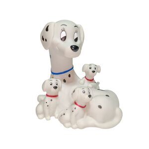 Vintage Disney 1001 Dalmatians Perdita & Puppies Family Coin Bank Vinyl